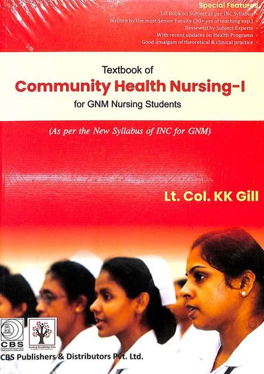 Textbook Of Community Health Nursing I For Gnm Nursing Students (Pb ...